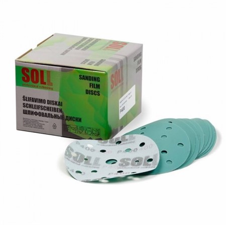SOLL Sanding discs on plastic base D150mm, 15 holes